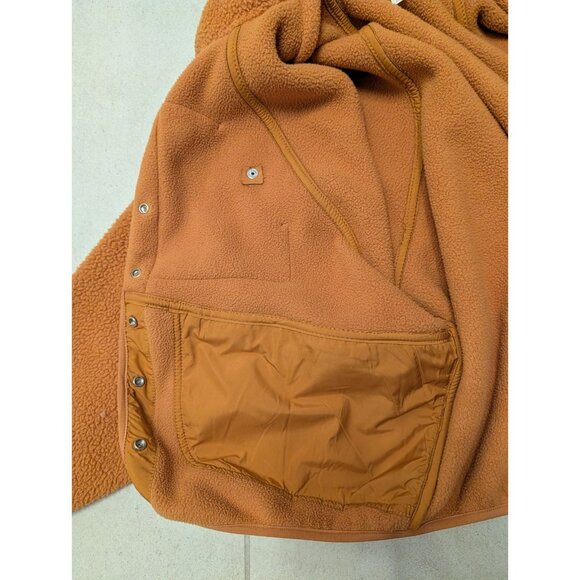 Free People Movement Hit the Slopes Fleece Jacket Russet Orange XS Oversize - Picture 15 of 15